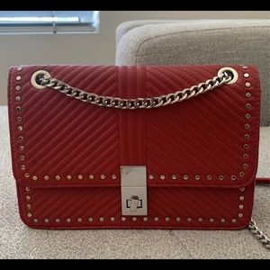 Zara red quilted shoulder bag
